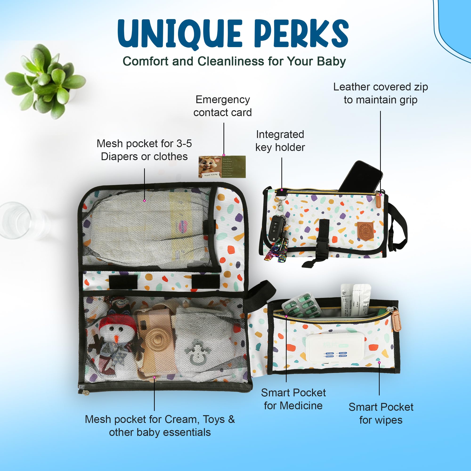 Dreamland Delights foldable lightweight mat ready for portable diapering