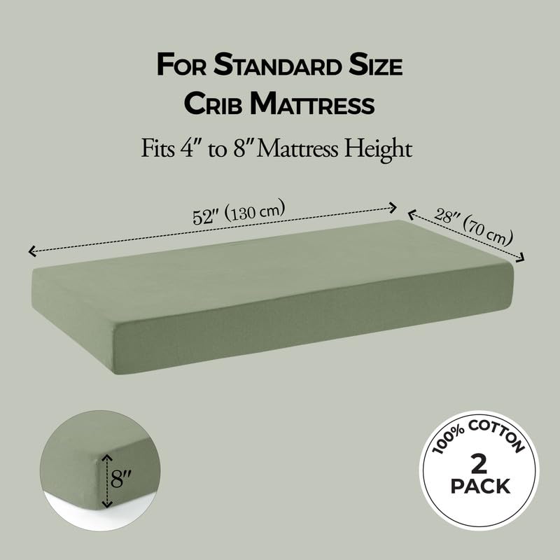 Dreamology two-pack crib sheets for easy changes
