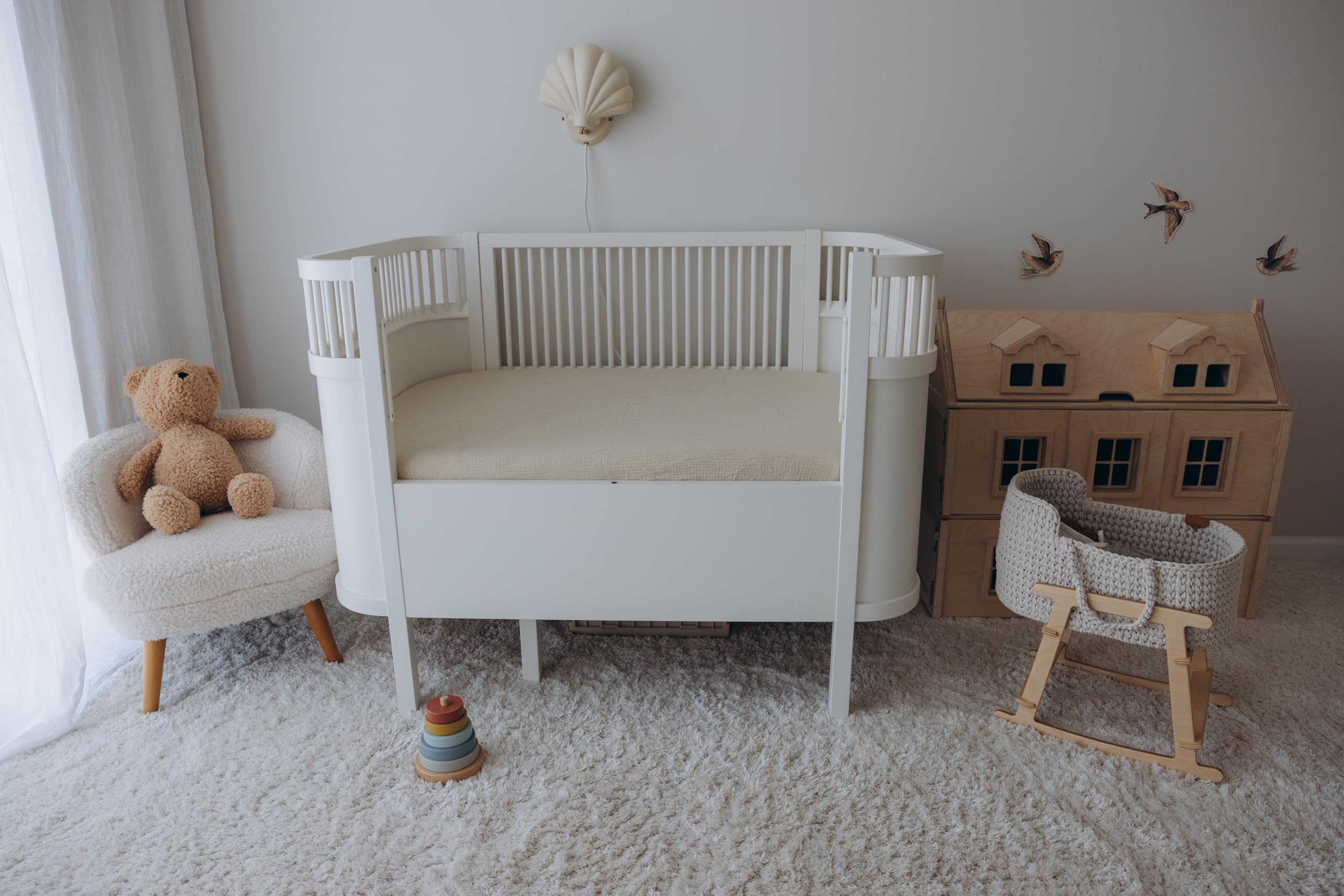 Dreamology color options Olive and Ecru coordinate with nursery decor