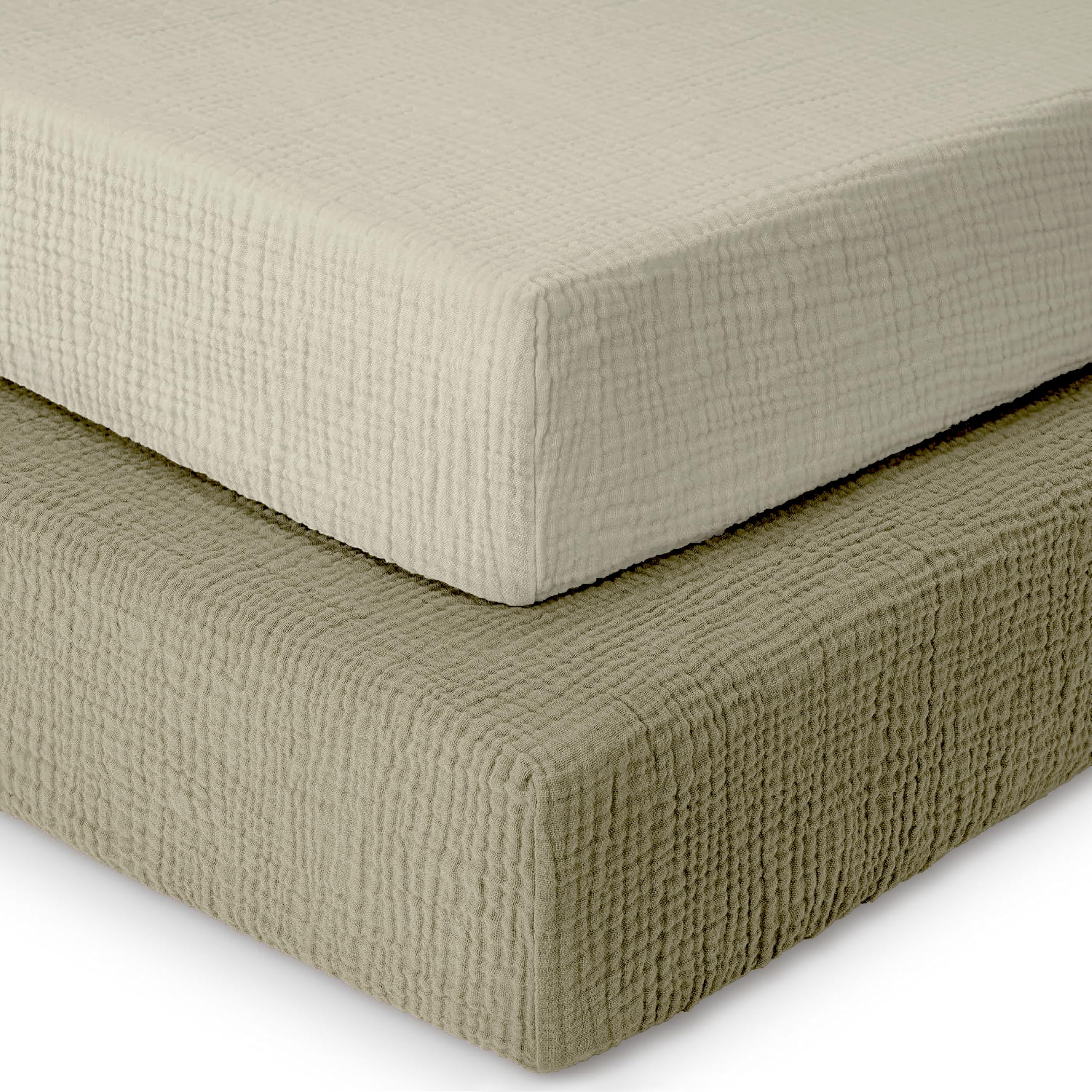 Dreamology cotton mini crib sheets two-pack bundle for a soft baby sleep setup