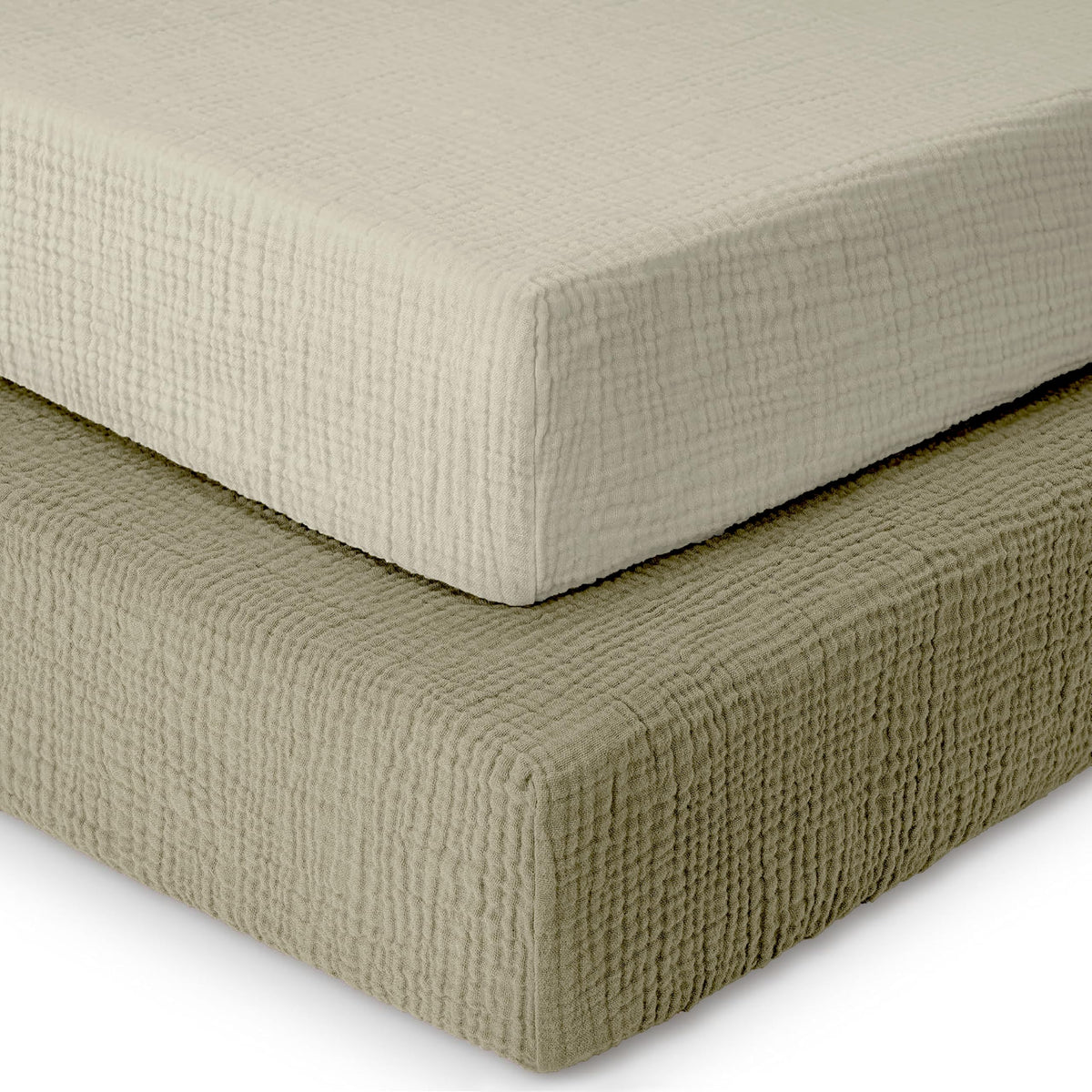Dreamology cotton mini crib sheets two-pack bundle for a soft baby sleep setup