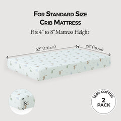 Dreamology crib sheet highlighting eight-inch deep pockets for a snug fit.