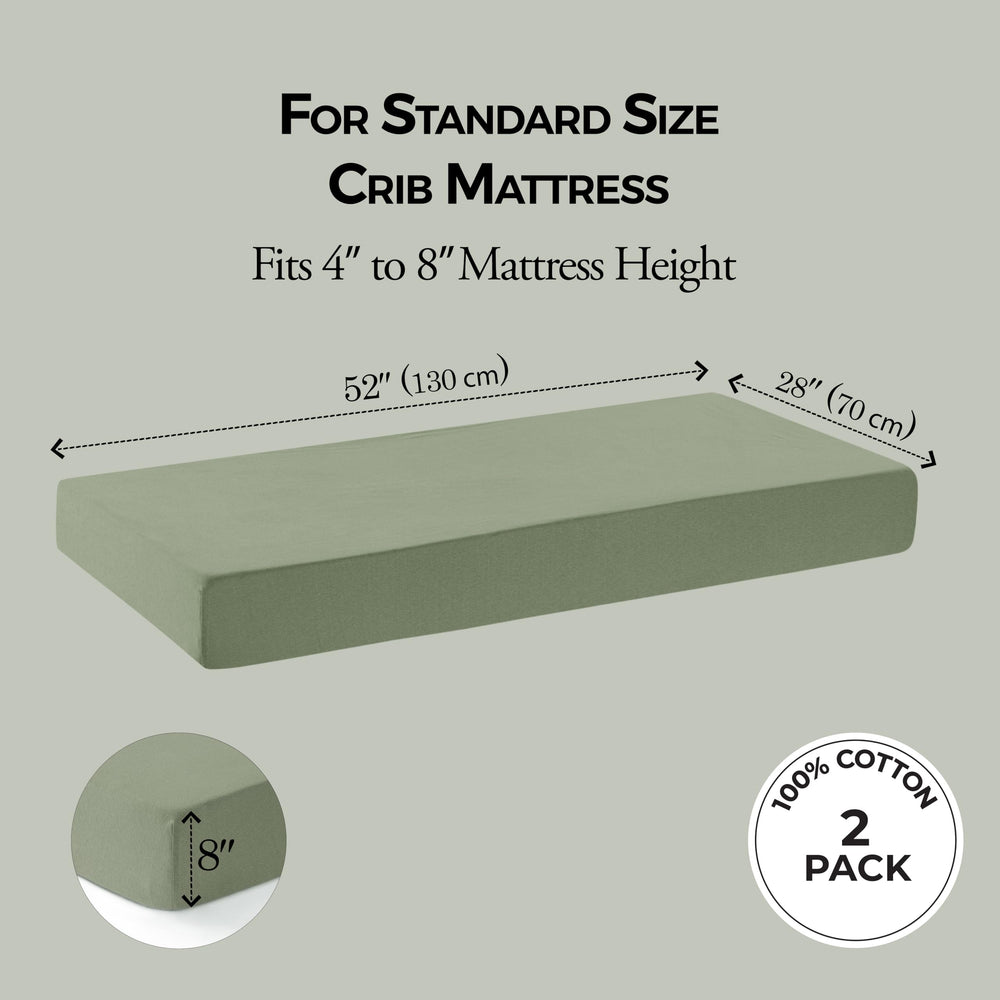 Dreamology crib sheets fit-snug close-up shows snug fit for standard cribs