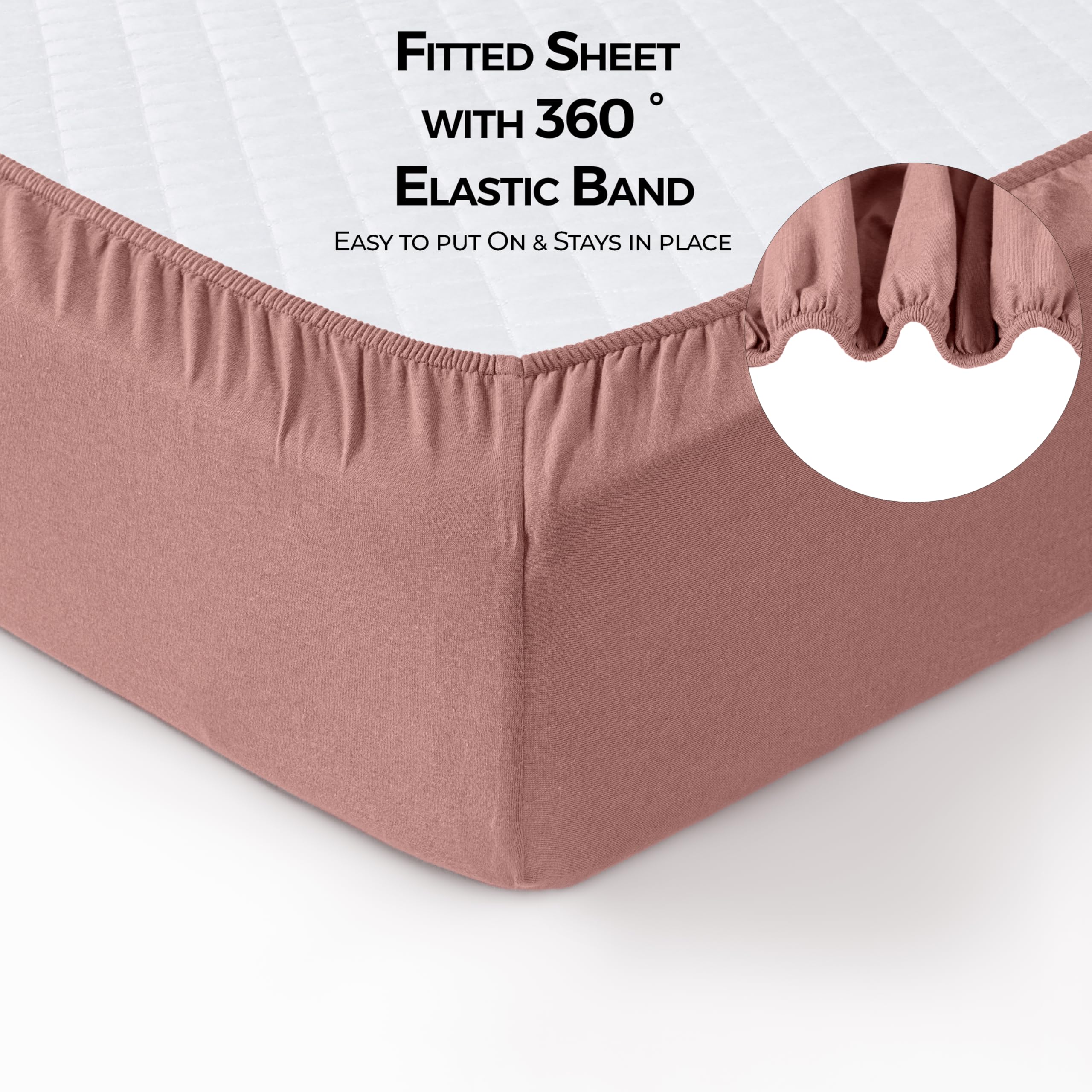 Dreamology Jersey Crib Sheets 2-Pack durable and easy-care fabric suitable for frequent washing.