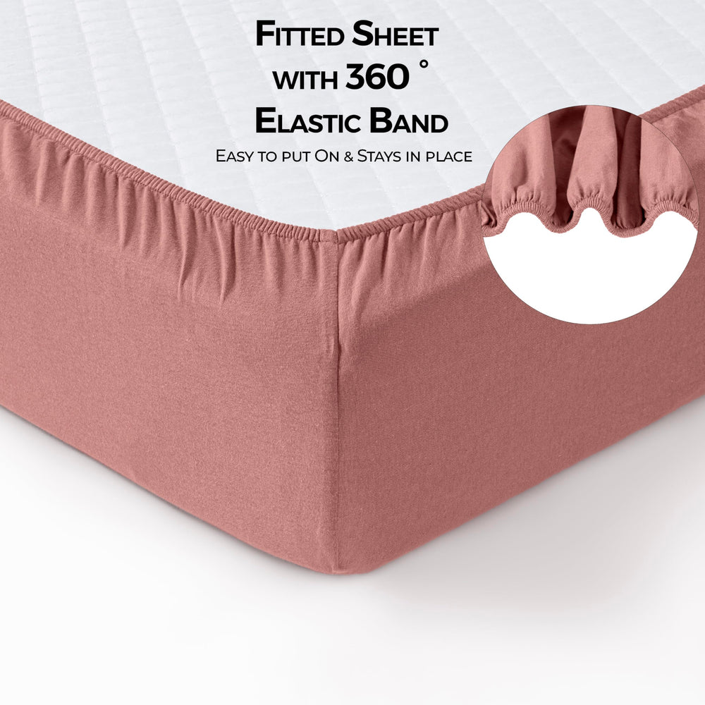 Dreamology Jersey Crib Sheets 2-Pack durable and easy-care fabric suitable for frequent washing.
