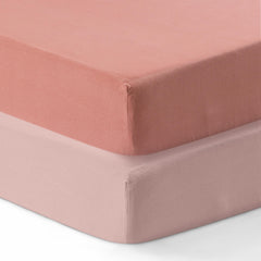 Dreamology Jersey Crib Sheets 2-Pack soft fabric close-up for gentle baby skin.