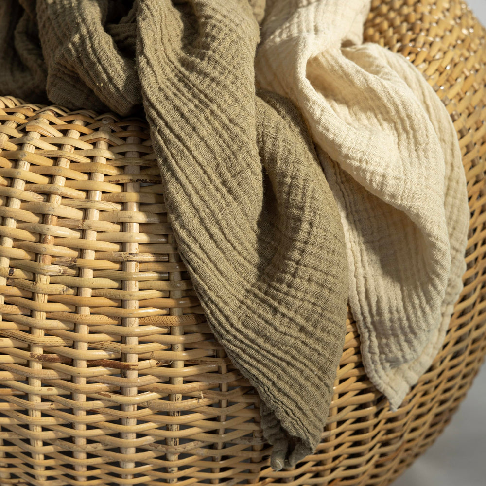 Dreamology large baby swaddle blanket flatlay, 44 x 44 inches for roomy wraps.