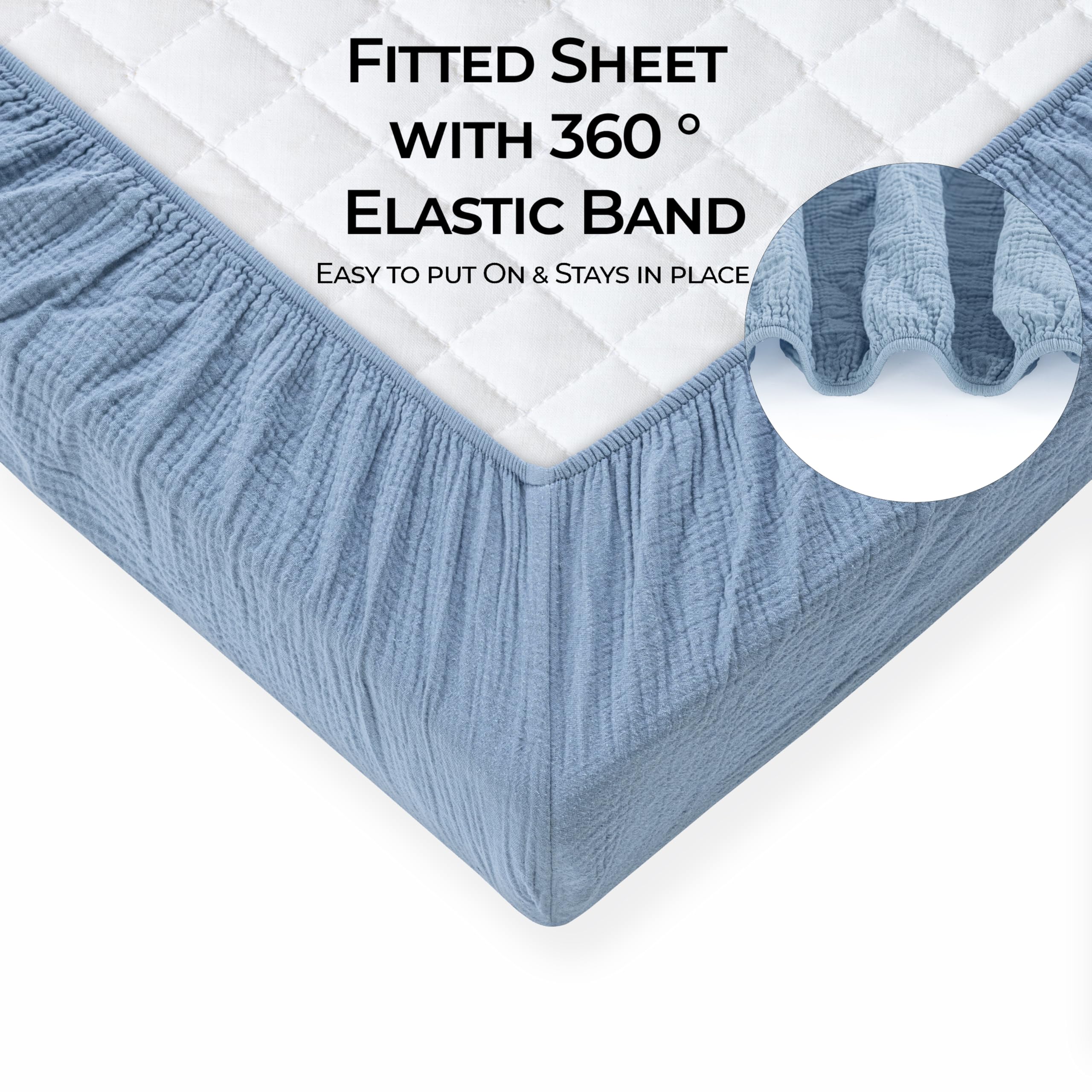 Dreamology 6-inch pocket provides secure fit on mini mattresses.