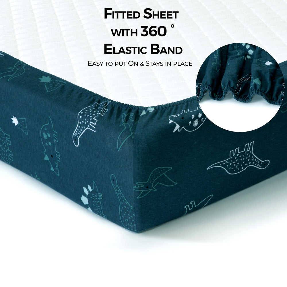 Dreamology mini crib sheets hypoallergenic design supports gentle skin during naps.