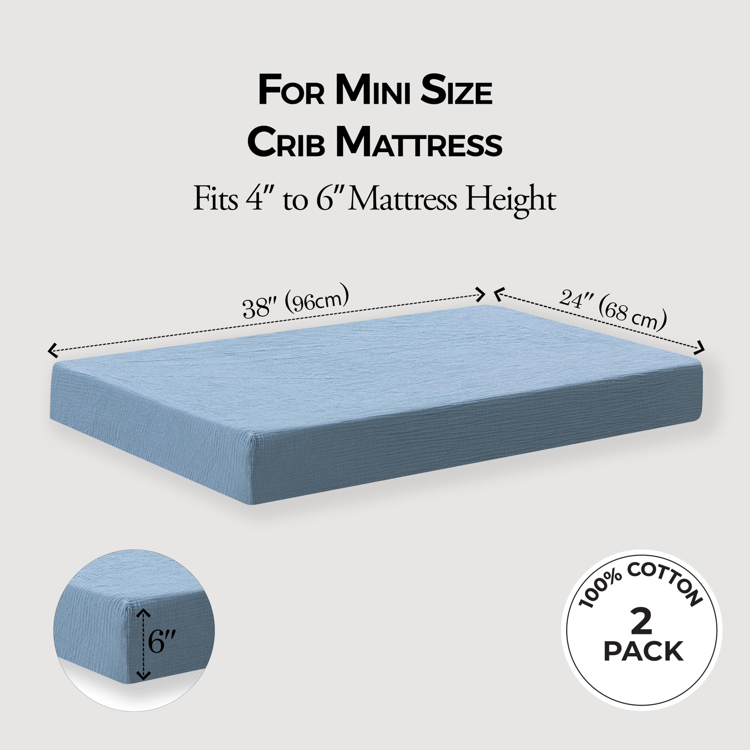 Dreamology soft breathable cotton keeps baby comfortable through restful naps.