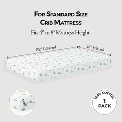 Dreamology muslin crib sheets close-up shows soft cotton texture for gentle sleep.