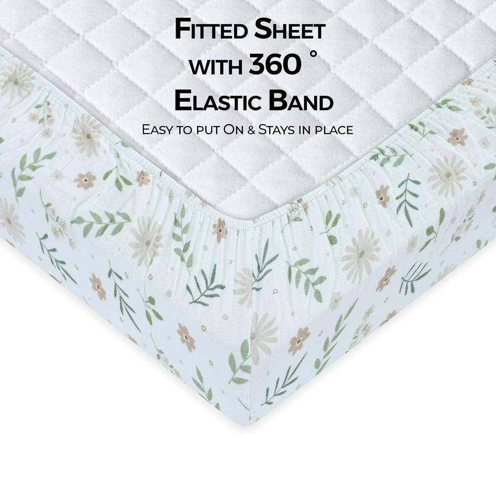 Dreamology muslin crib sheets fit crib mattress: snug elastic edges for secure, durable use.
