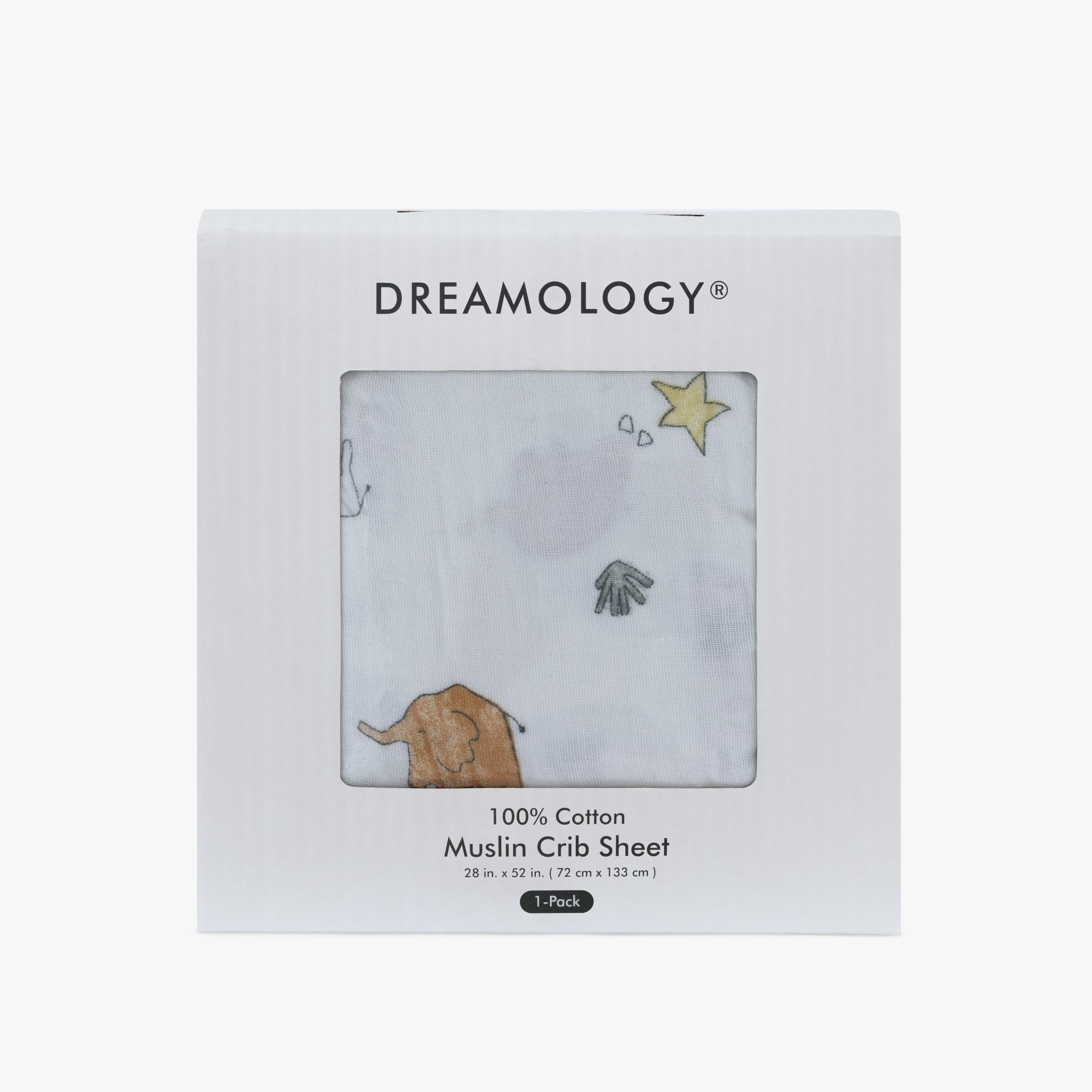 Dreamology muslin crib sheets packaged gift-ready for baby showers.