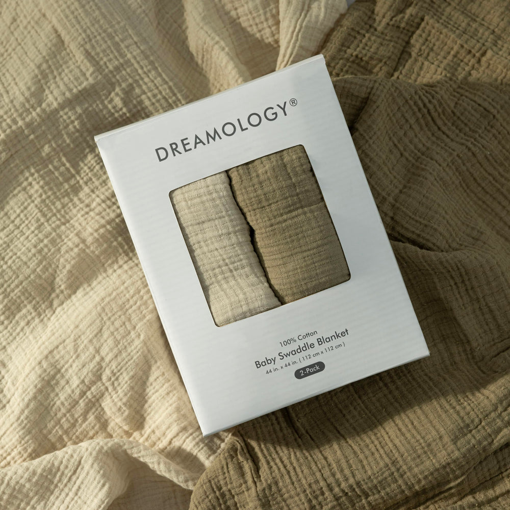 Dreamology receiving blanket acru folded offers easy wrap for newborn comfort.