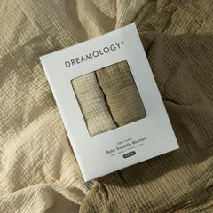 Dreamology receiving blanket acru folded offers easy wrap for newborn comfort.