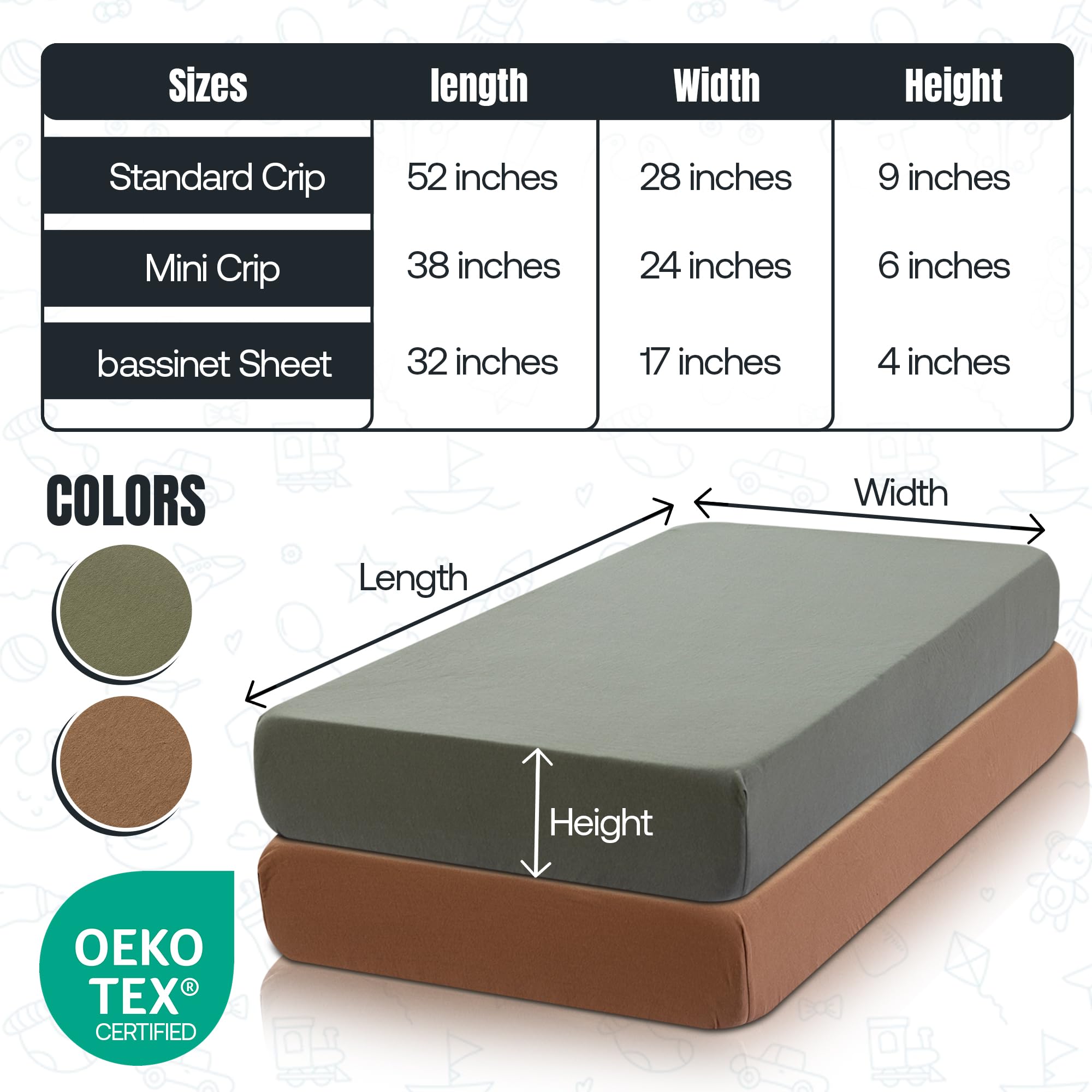Dreamology variety of colors to match nursery decor and themes