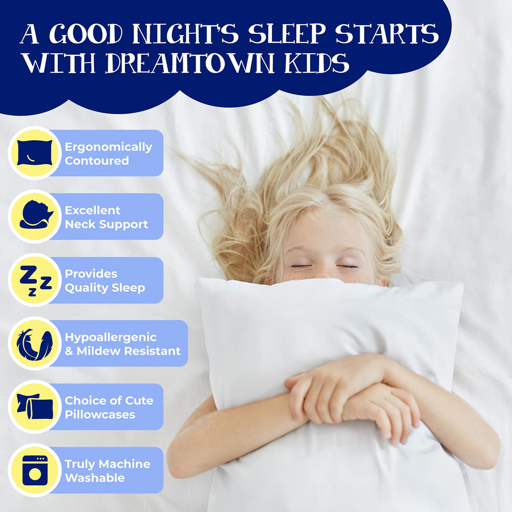 Dreamtown Kids toddler pillowcase is machine-washable for easy cleaning after messy adventures.