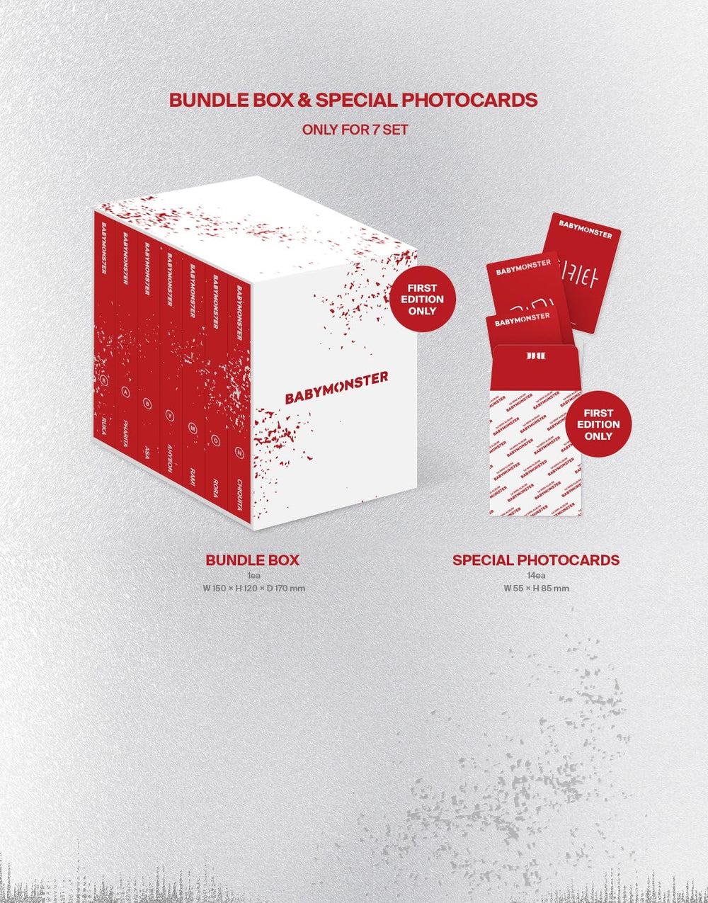 Dreamus BABYMONSTER photobook and wiki-book pages with glossy details for fan storytelling