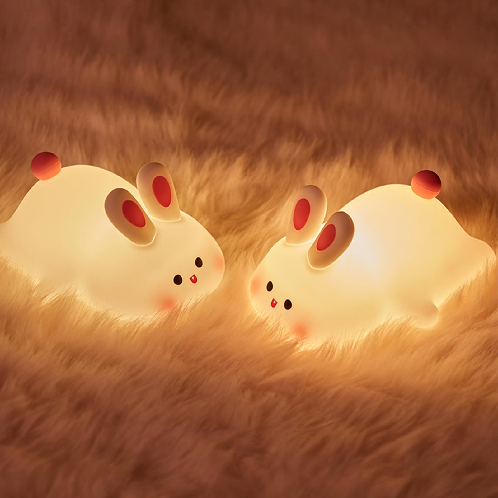 Drecoam Bunny Lamp breastfeeding-light image conveys gentle illumination during nursing.