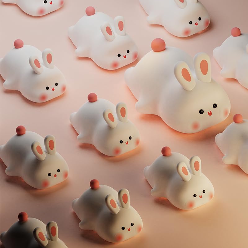 Drecoam Bunny Lamp dimmable glow shows customizable warmth for bedtime routines.