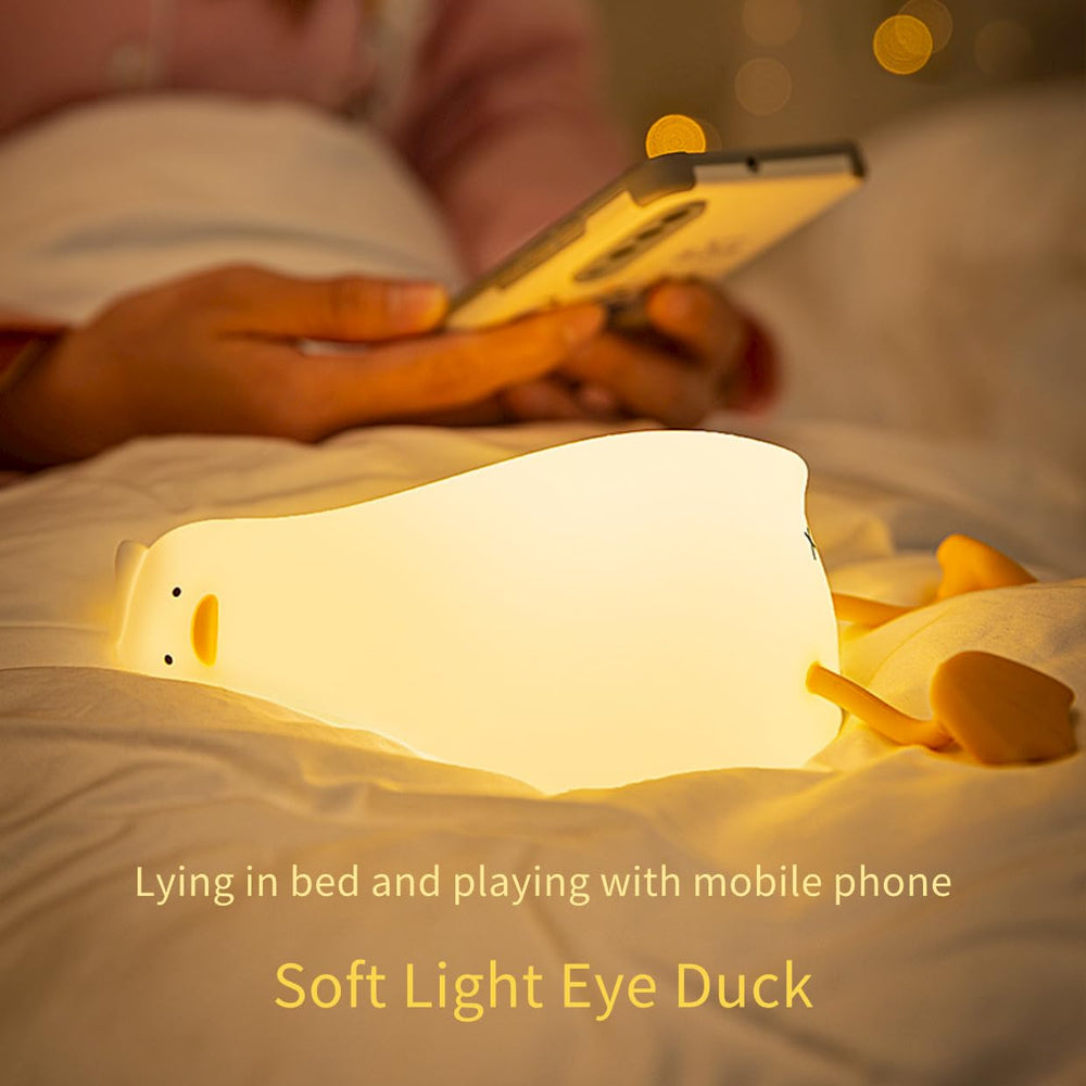 Drecoam duck night light with 3-level dimming enables customizable nursery ambiance.