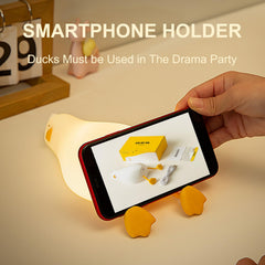 Drecoam Duck Night Light with a rechargeable 1200mAh battery for extended use.