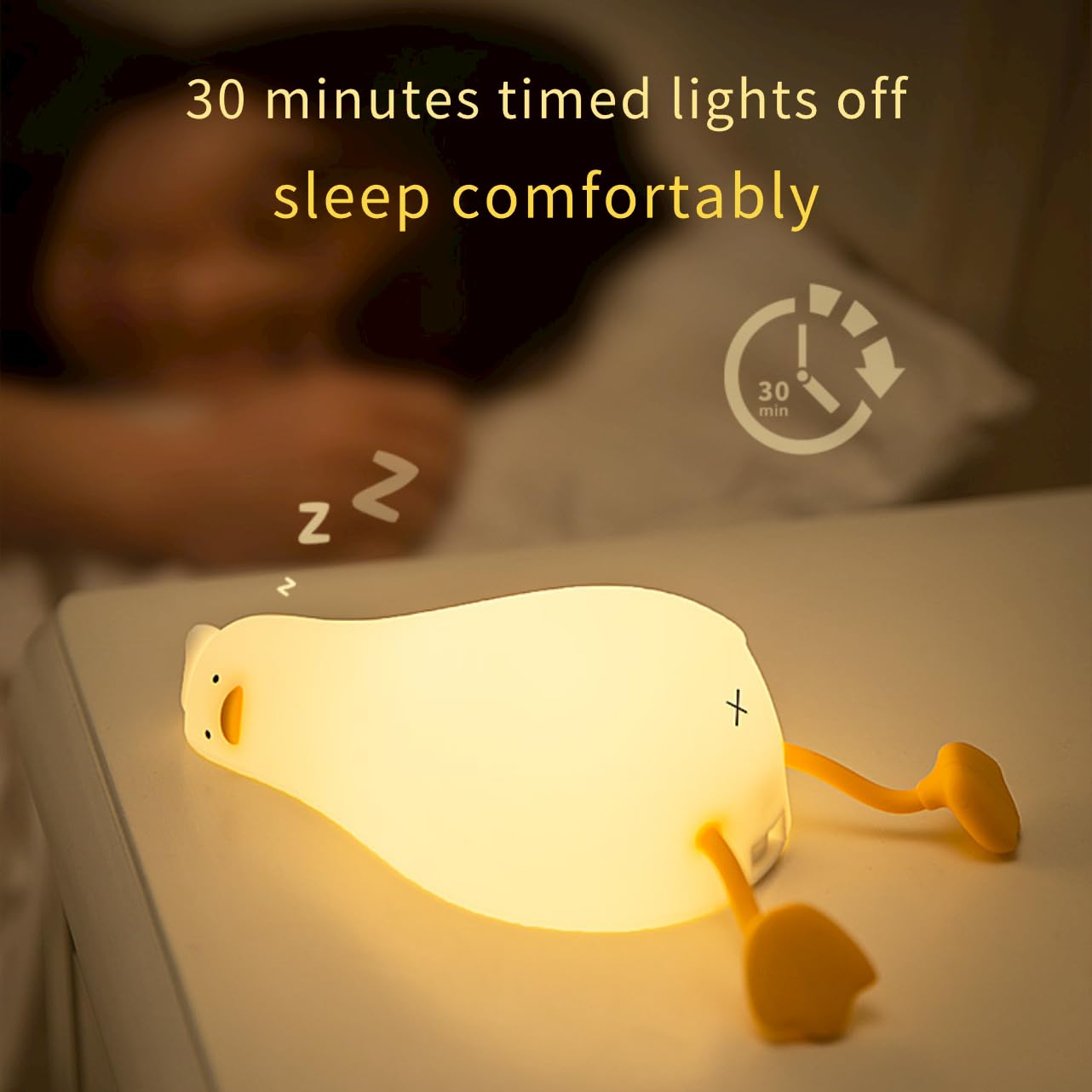 Drecoam rechargeable night light with timer supports convenient bedtime routines.