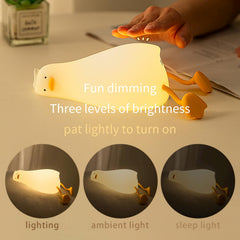 Drecoam silicone touch-control nightlight stays cool to touch for safe nighttime use.