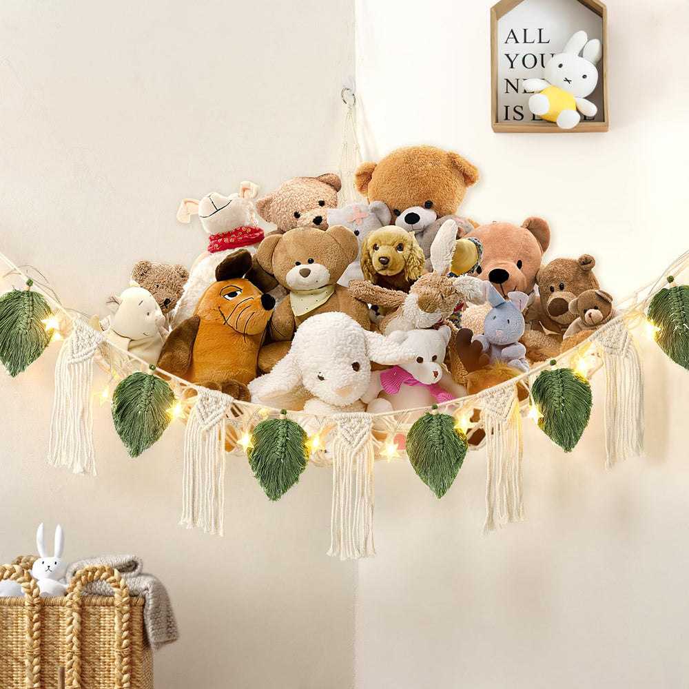 Dremisland boho leaf tassel hammock closeup shows durable cotton rope for lasting storage