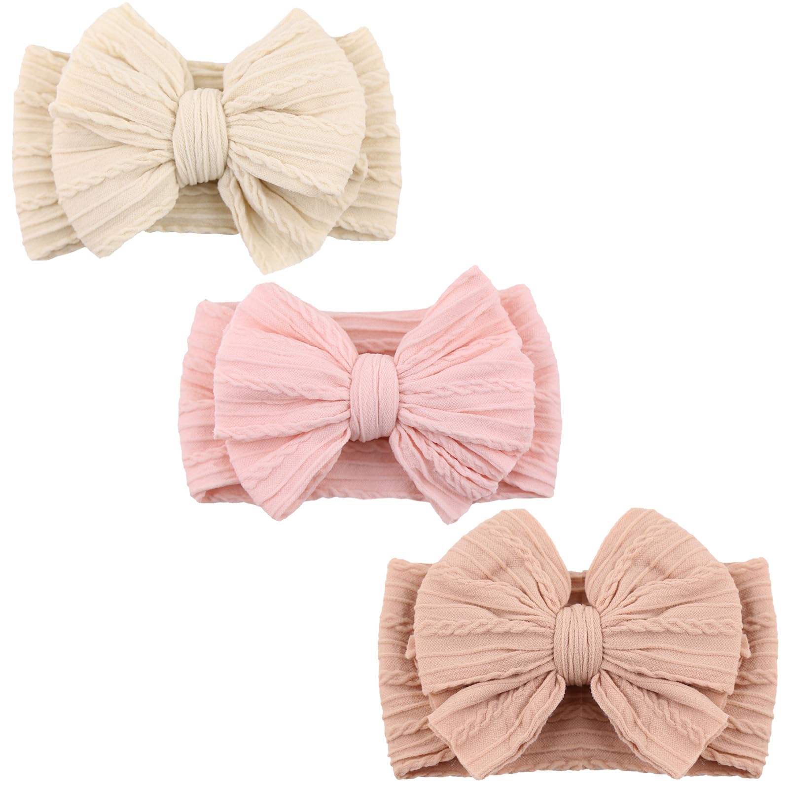 DRESHOW BQUBO baby headbands soft stretchy fit for newborns and toddlers