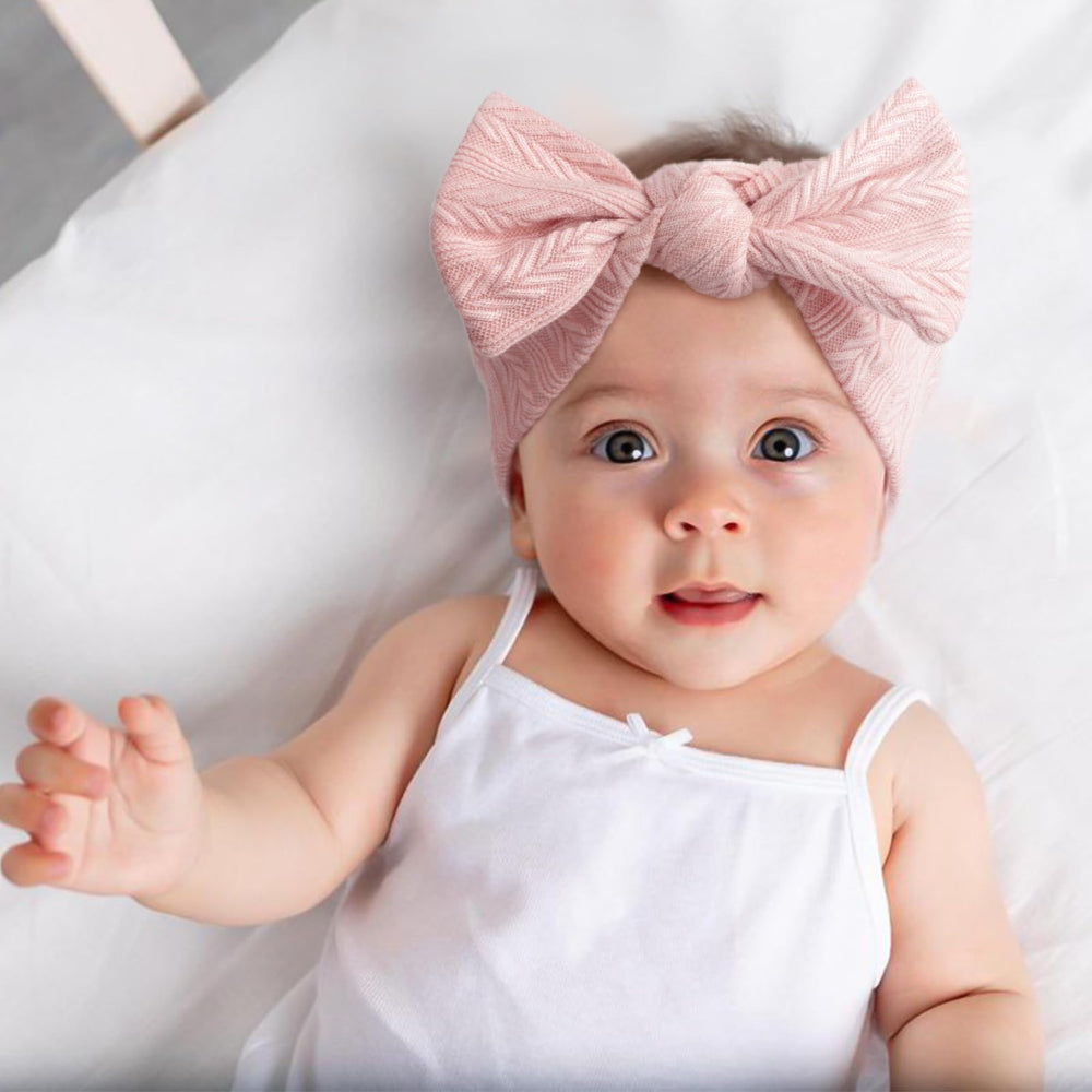 DRESHOW BQUBO baby headbands with soft knit turban style for all-day wear
