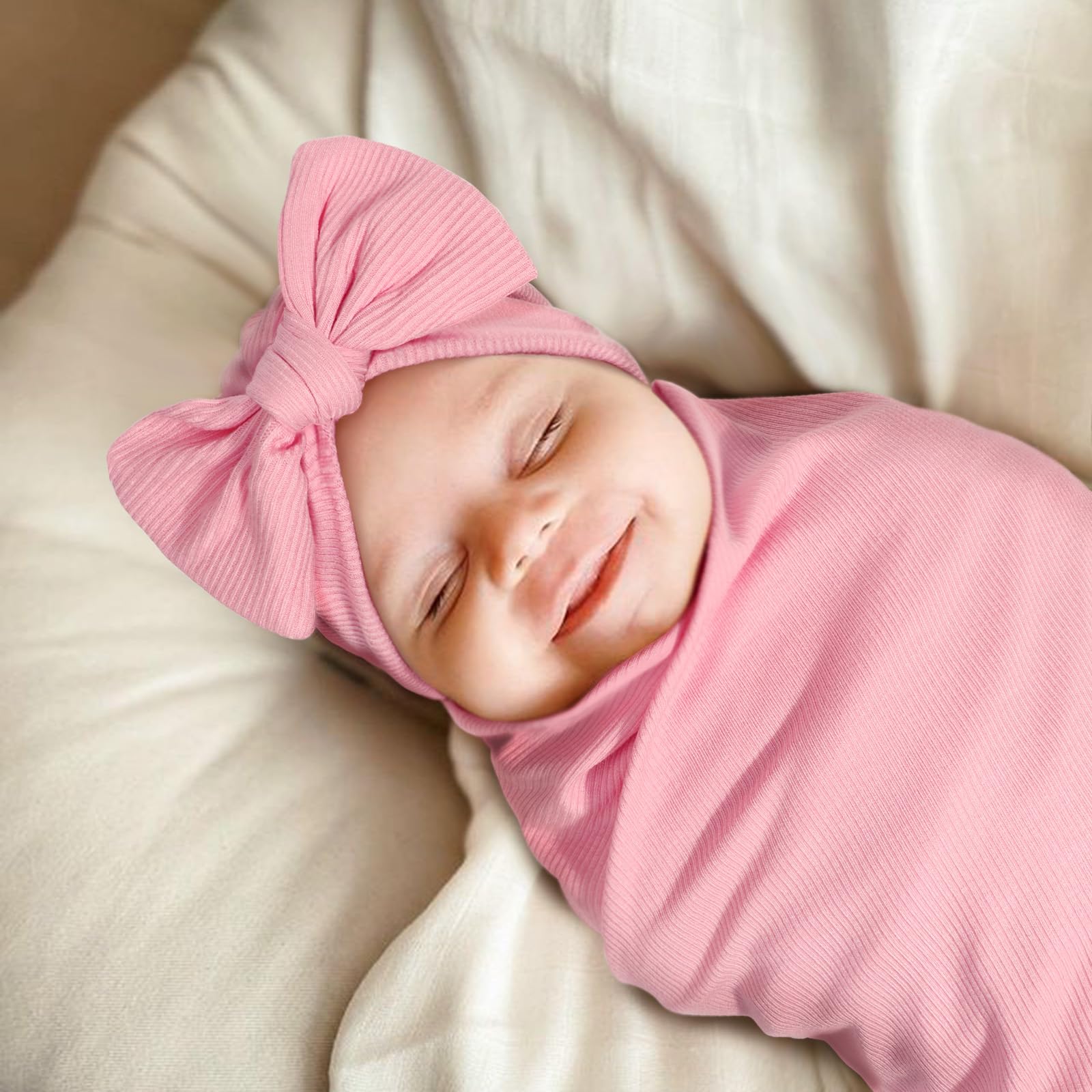 DRESHOW BQUBO bow hat adds adorable styling for newborn photos.
