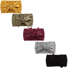 DRESHOW BQUBO nylon headband bow provides comfy daily wear for newborns.