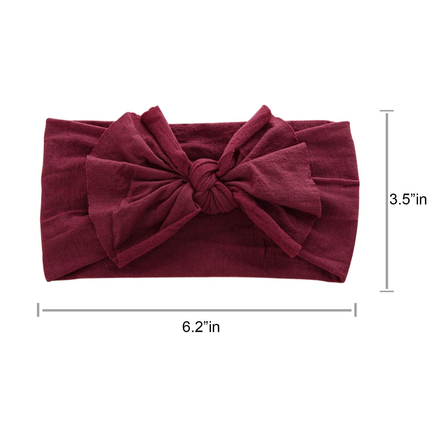 DRESHOW BQUBO nylon headband lightweight and breathable on tiny heads.