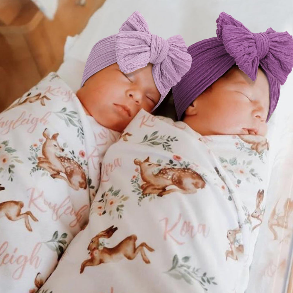DRESHOW BQUBO headbands in gift-ready packaging for baby showers.