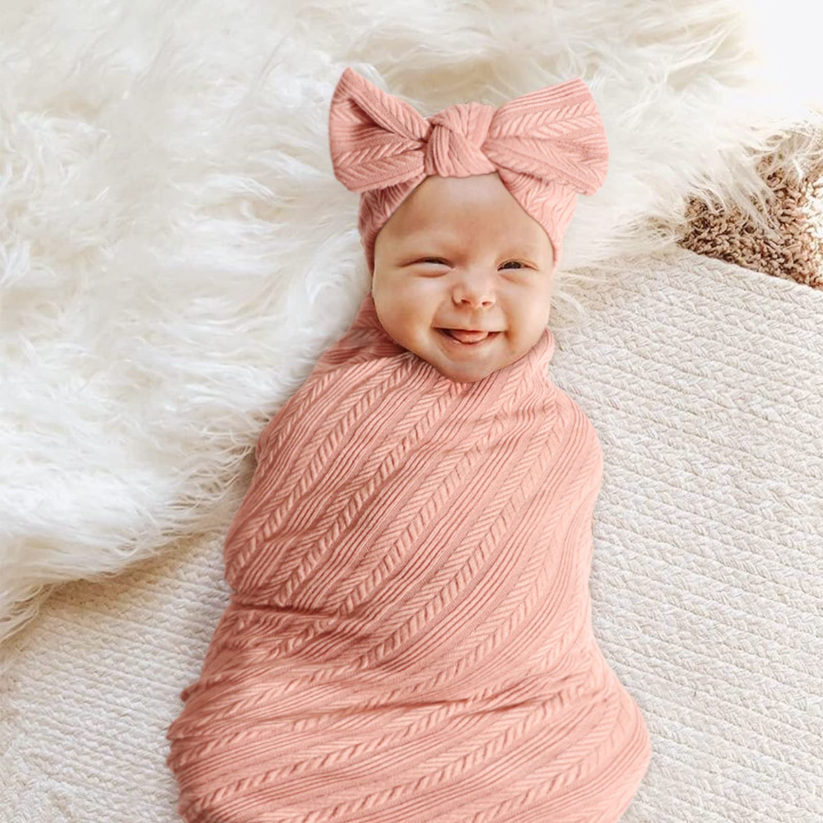 DRESHOW BQUBO newborn swaddle wrapped securely for calming sleep and cozy security.