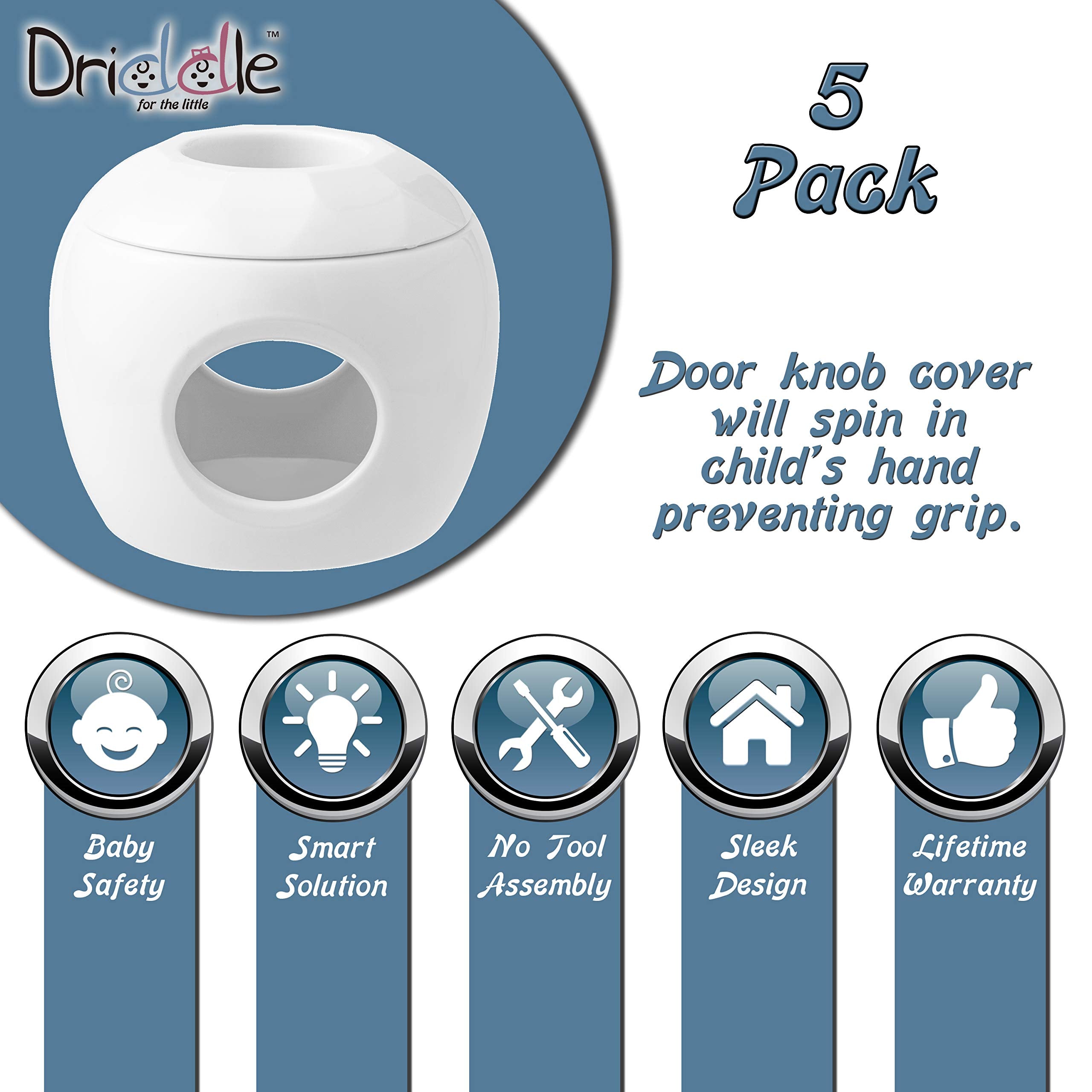 Driddle no-grip design close-up shows the cover spins in a child’s hand.