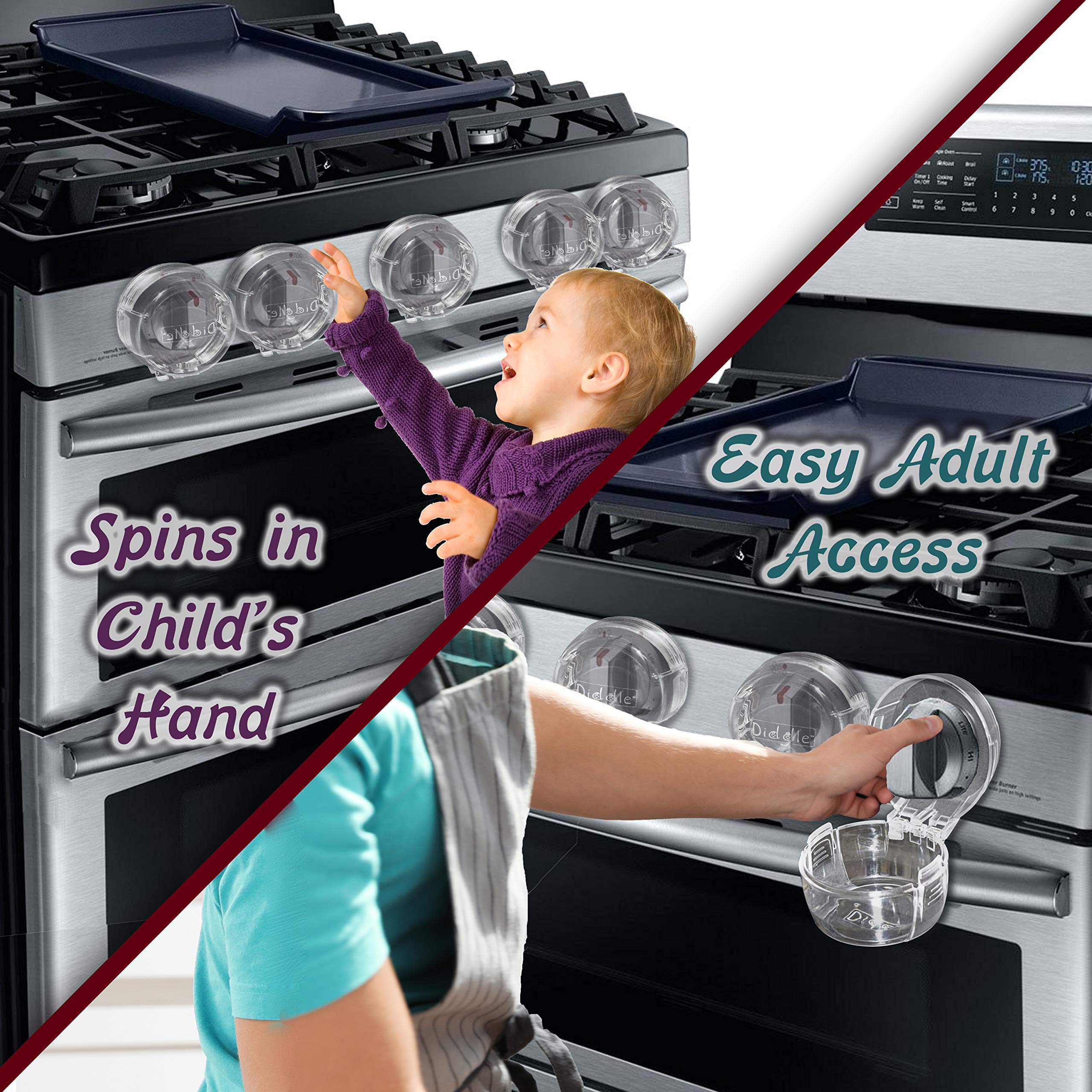 Driddle knob cover demonstrating double-button access for easy adult control.