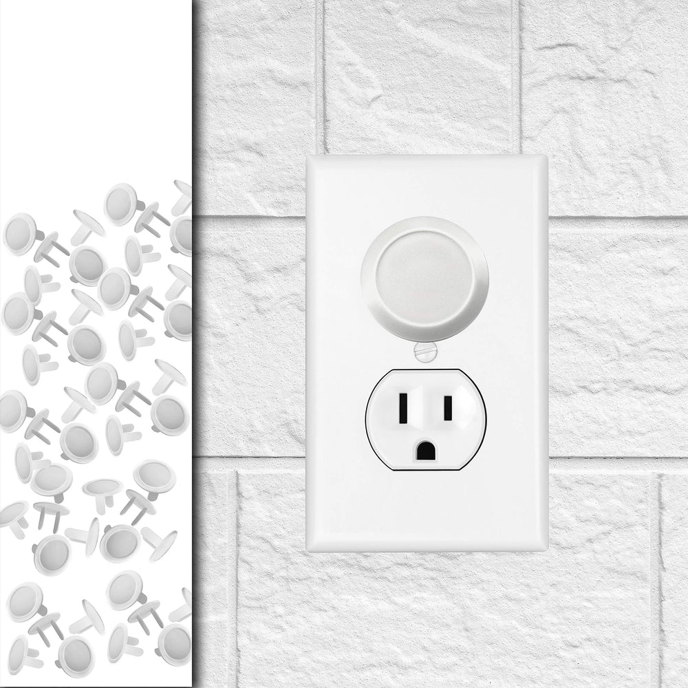 Driddle outlet plug safety cover in white for quick childproofing