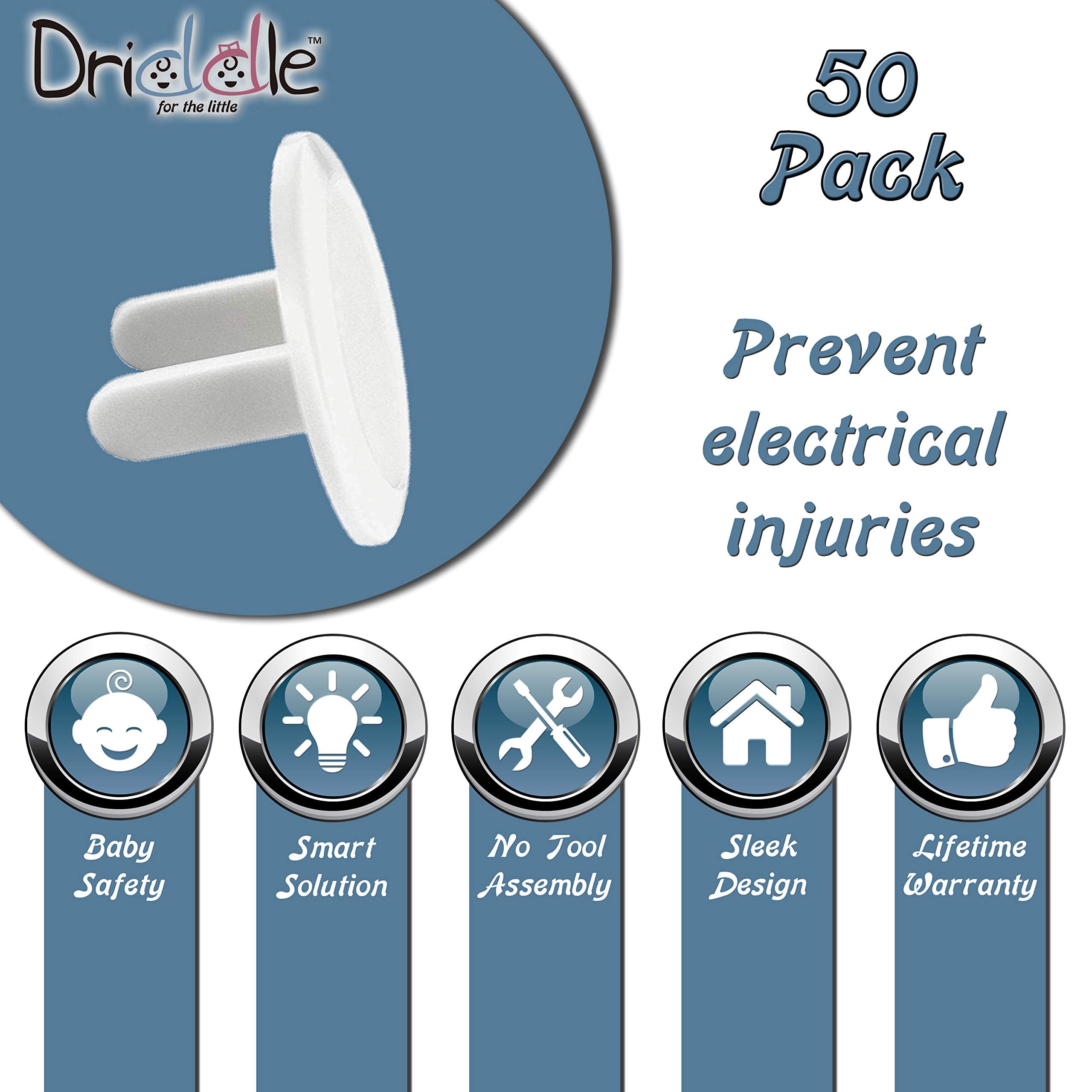 Driddle white outlet plug cover pack aids simple outlet safety