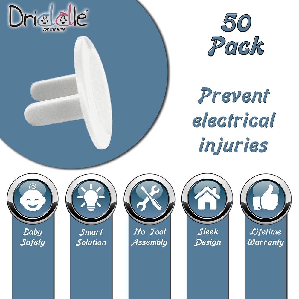 Driddle white outlet plug cover pack aids simple outlet safety