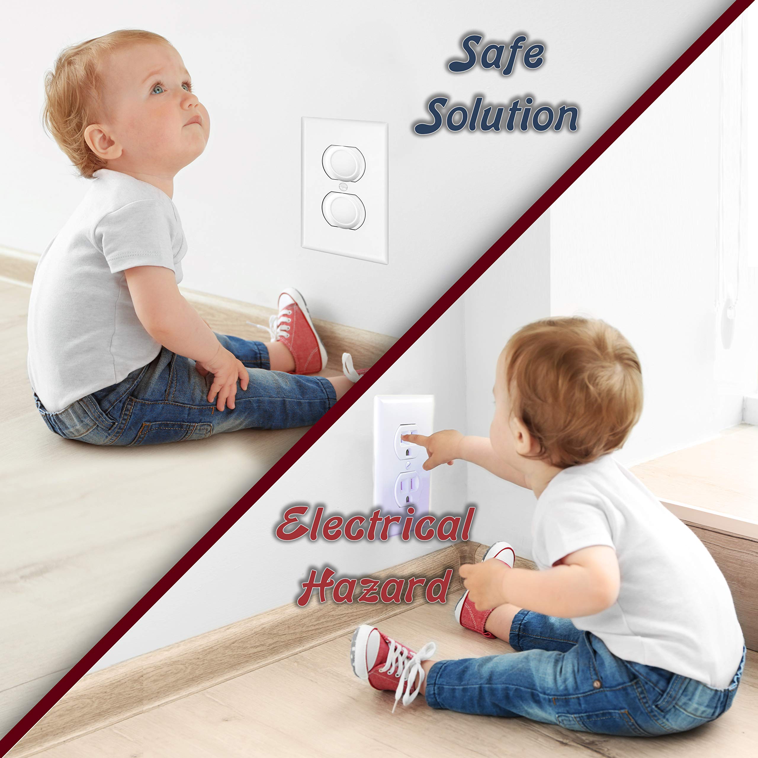 Driddle safety cover installed on outlets blends with decor