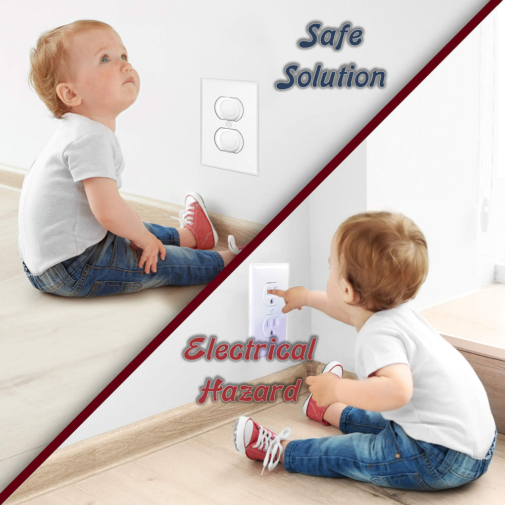 Driddle safety cover installed on outlets blends with decor