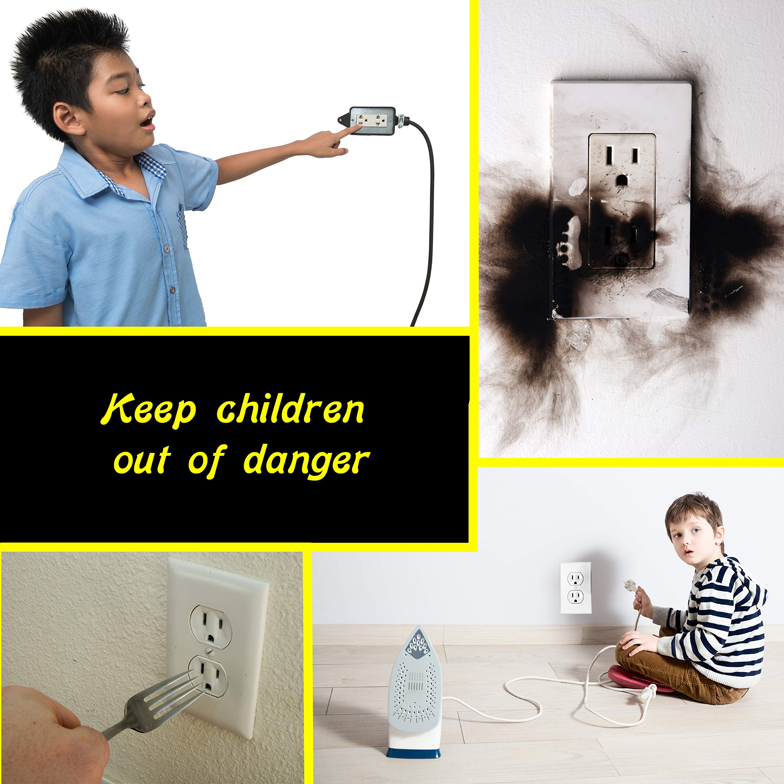Driddle 50-pack white outlet covers reduce accidental pokes