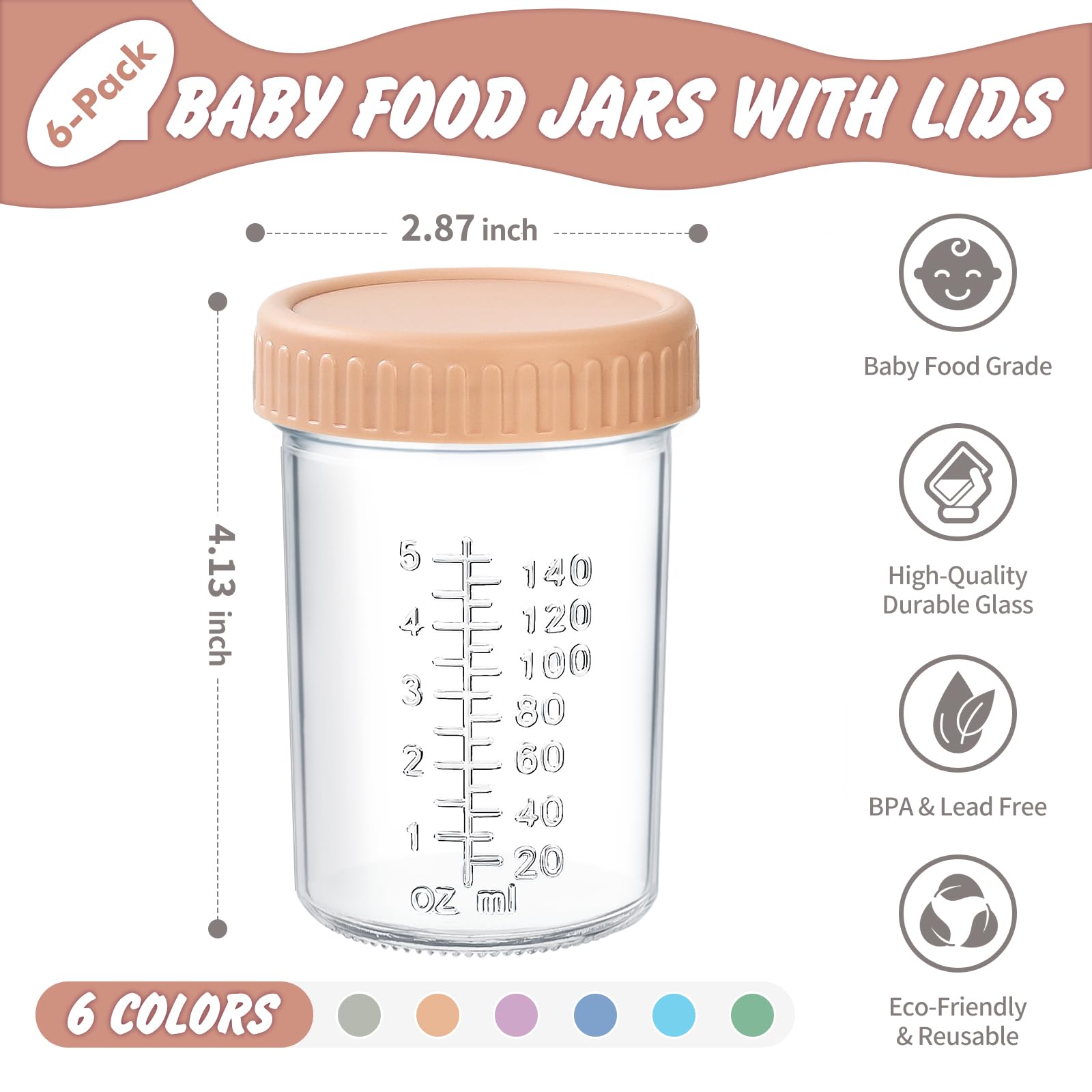 DRKIO color-coded jar lids aid meal organization and quick identification
