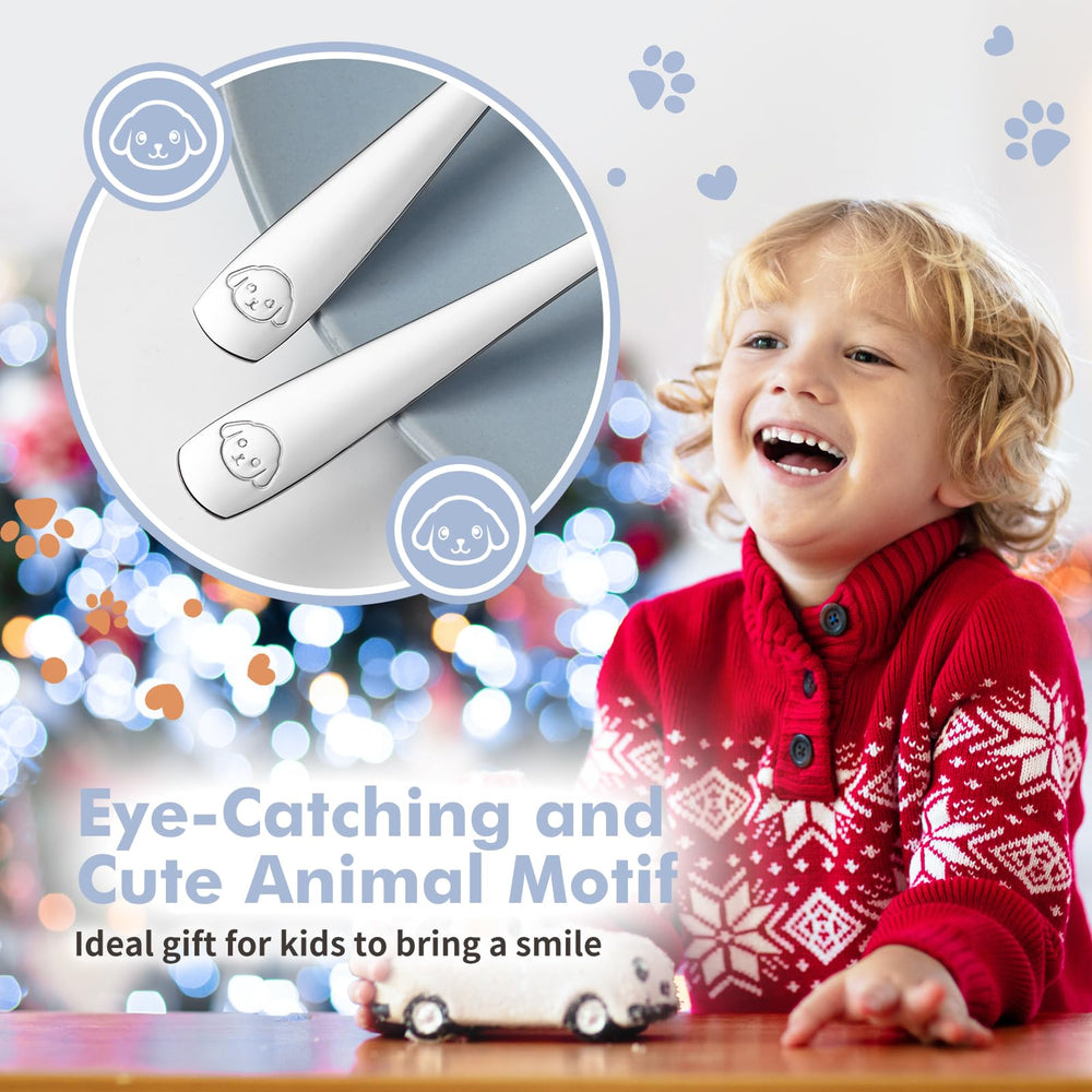 DRKIO dishwasher-safe kids silverware highlights easy cleaning after meals