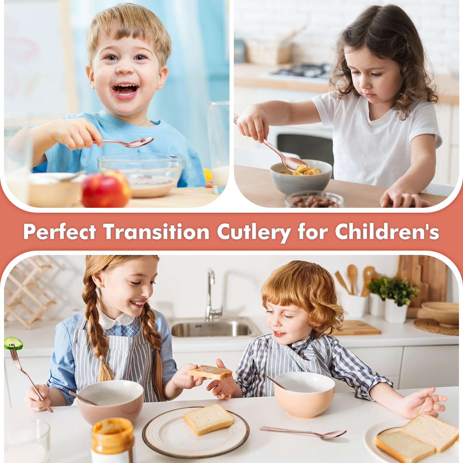 DRKIO dishwasher-safe kids utensils for quick cleanup.