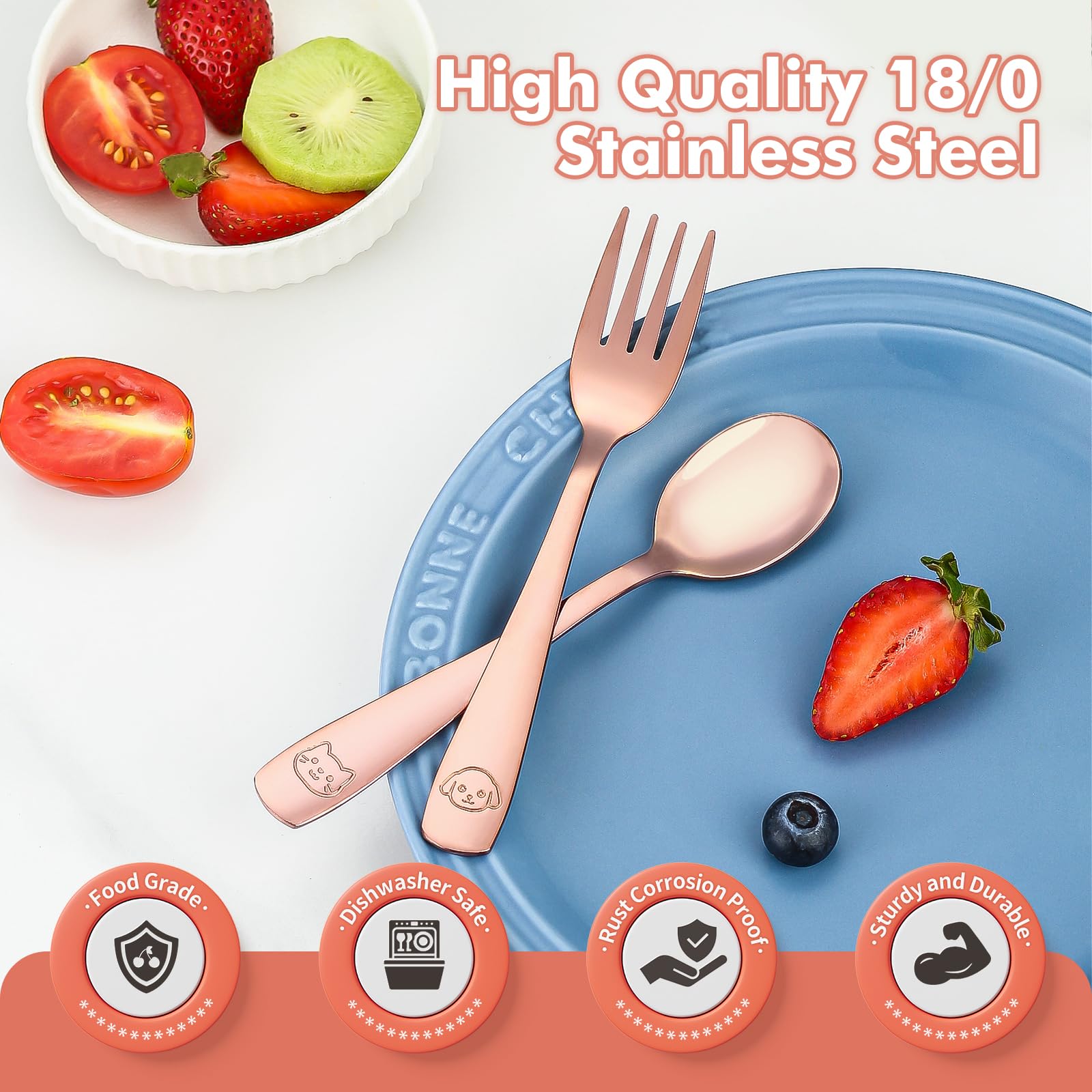 Dishwasher-safe stainless steel ensures simple cleaning and rust-free durability