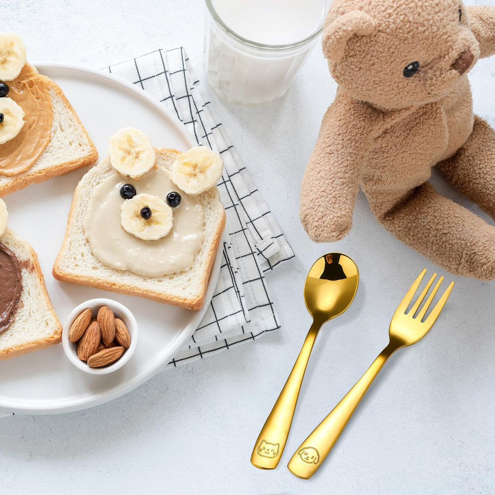 DRKIO dishwasher-safe kids utensils simplify cleanup after meals.