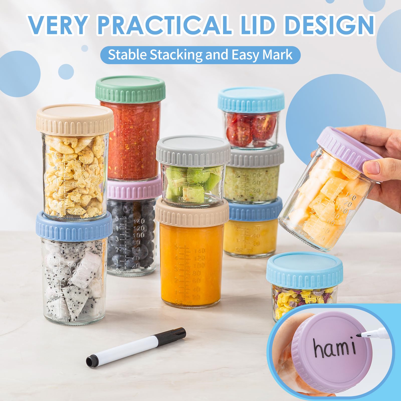 DRKIO jars are microwave, freezer, and dishwasher safe for busy parents.